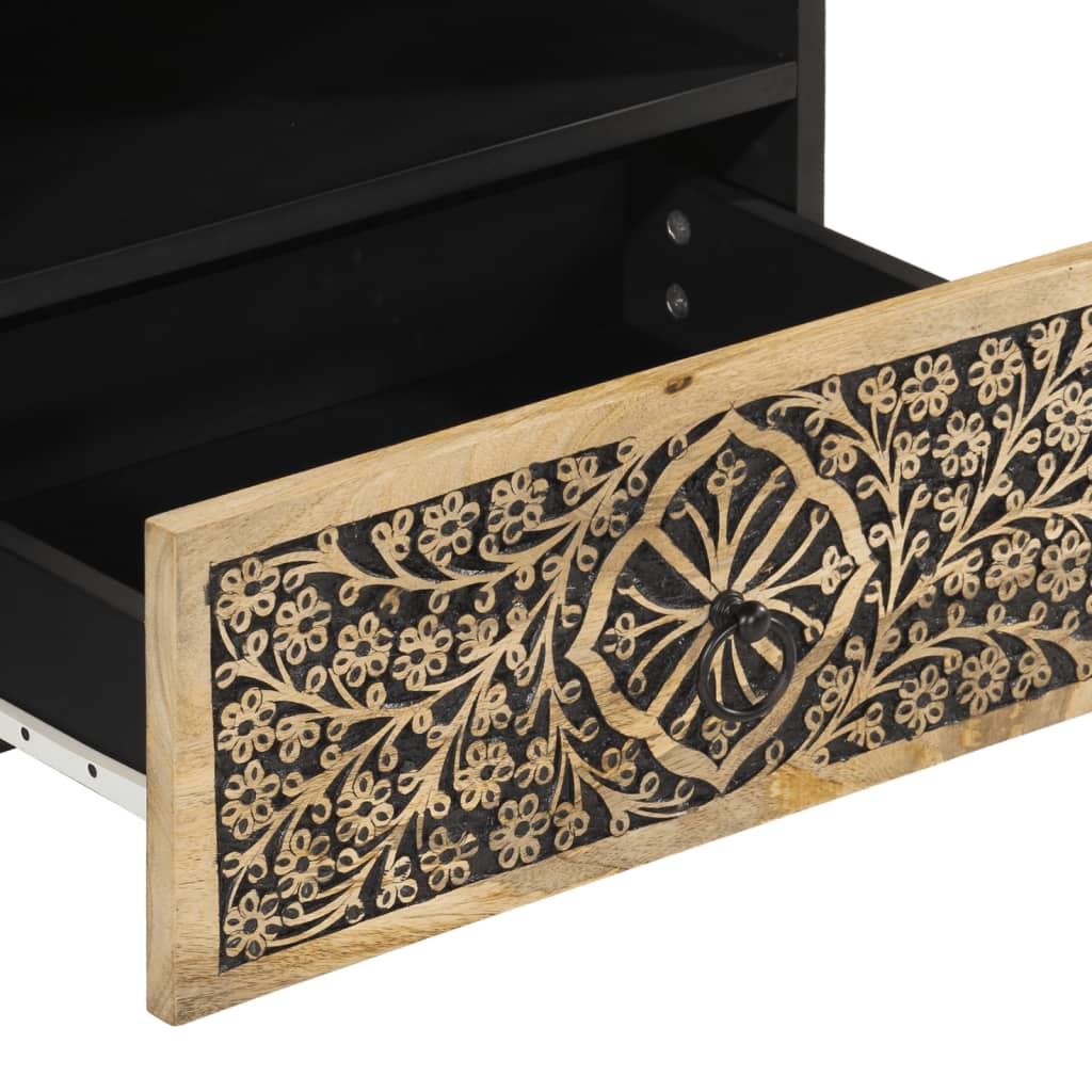 Meuble TV 80x33x46 cm bois massif de manguier - XIOS