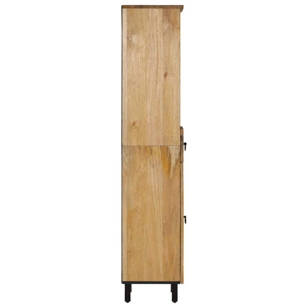 Armoire de salle de bain 38x33x160 cm bois massif de manguier - XIOS
