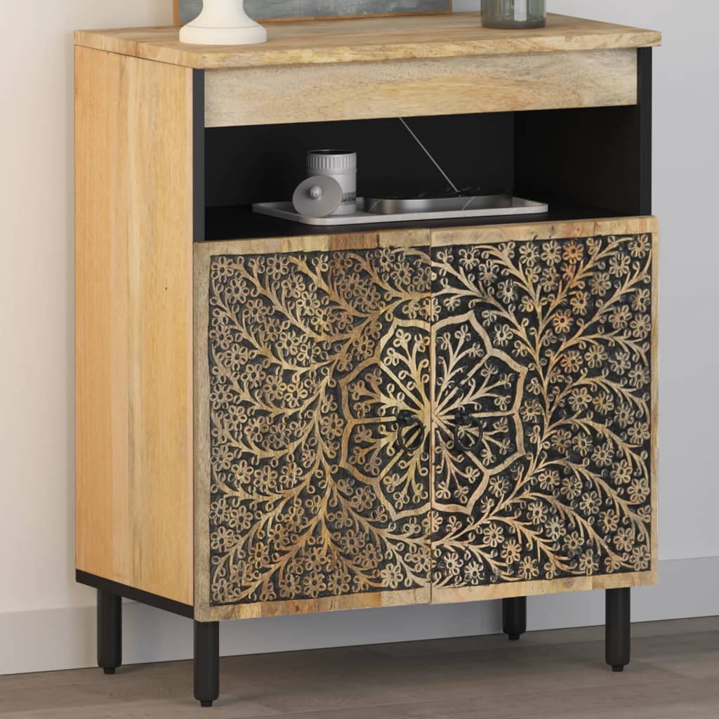 Armoire latérale 60x33x75 cm bois massif de manguier - XIOS