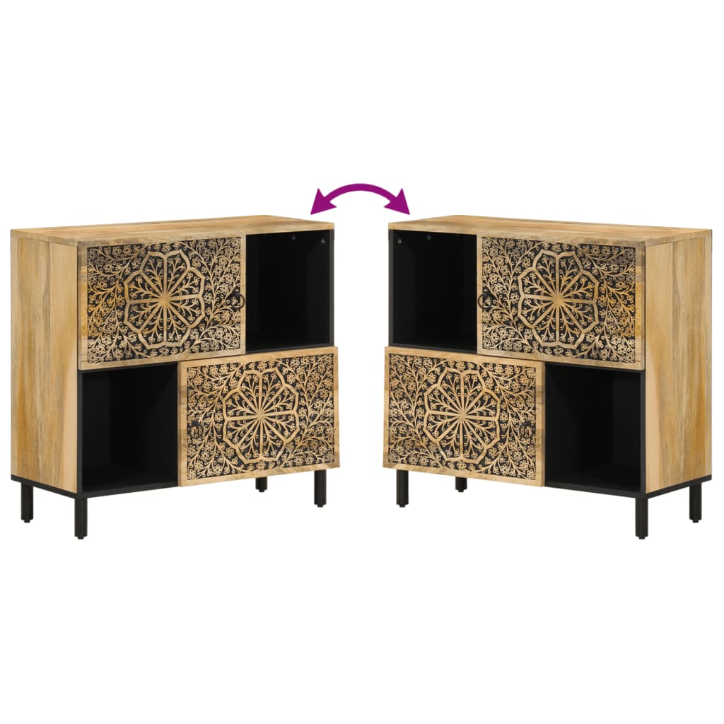 Armoire latérale 80x33x75 cm bois massif de manguier - XIOS