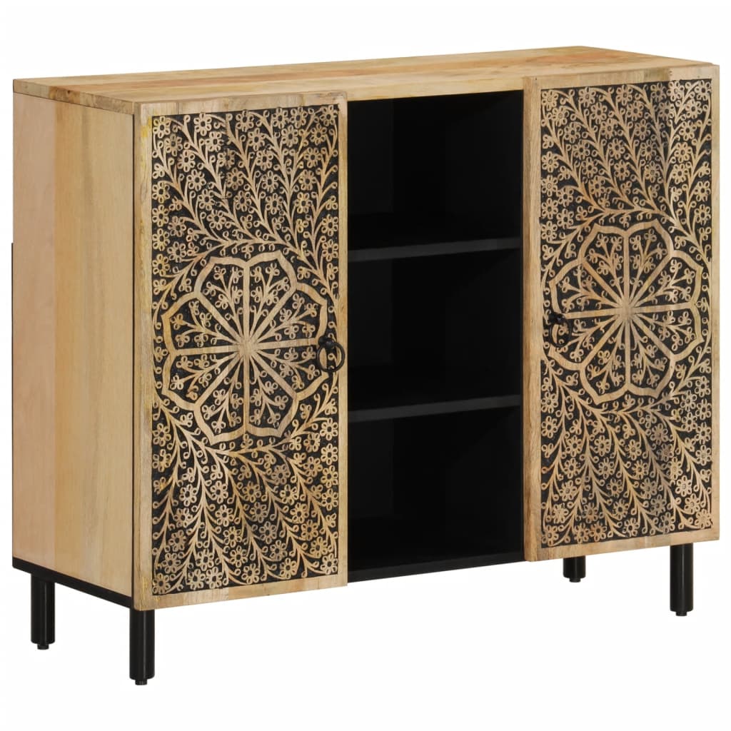 Armoire latérale 90x33x75 cm bois massif de manguier - XIOS