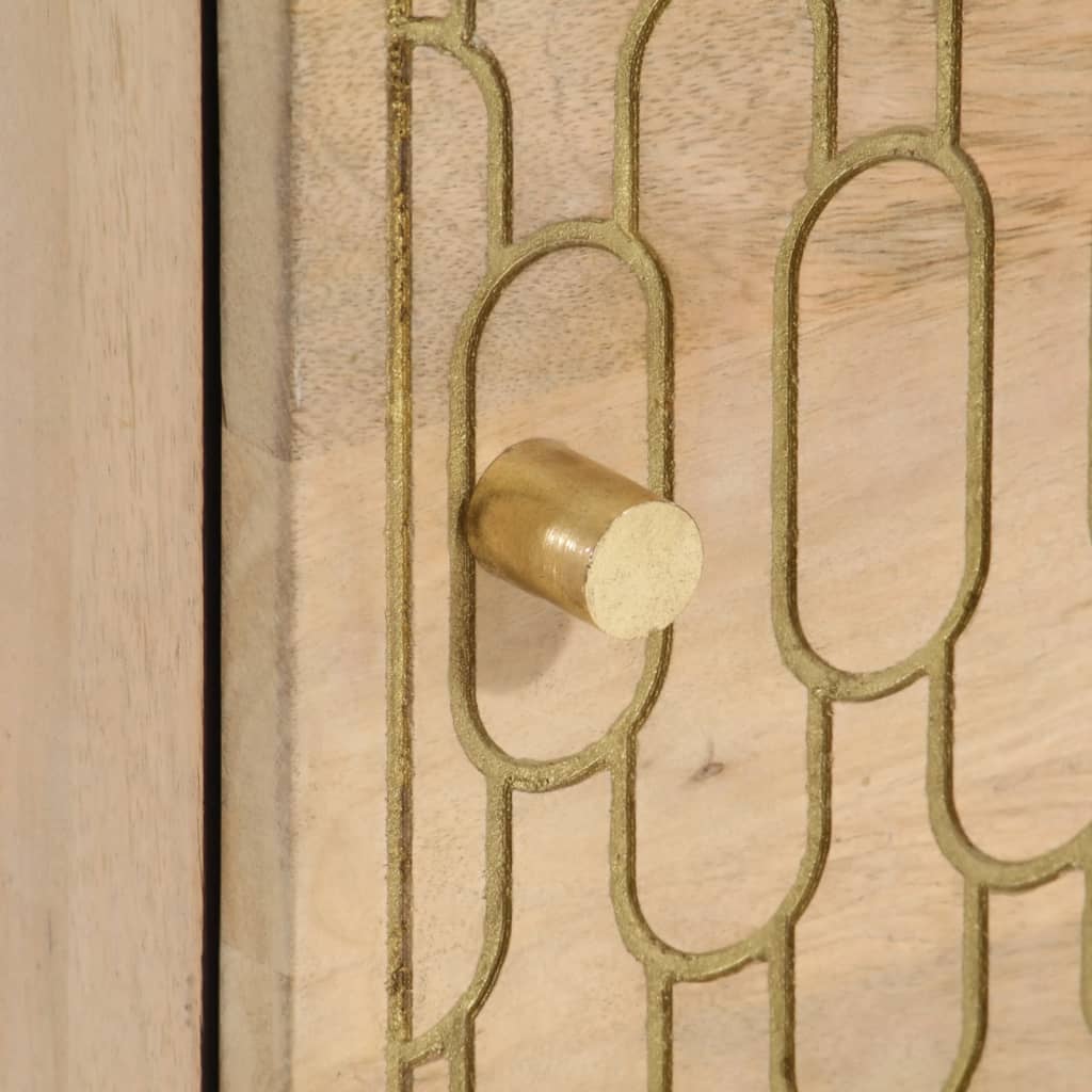 Table de chevet 40x33x46 cm Bois de manguier solide - XIOS