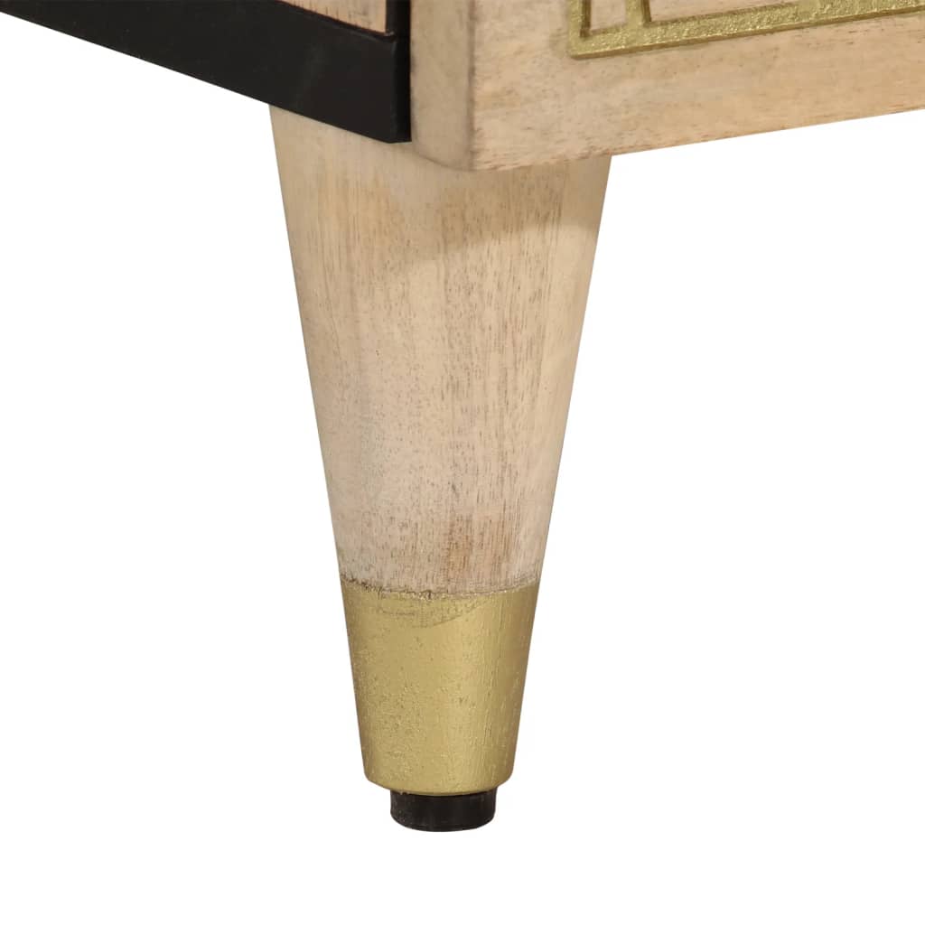 Tables de chevet 2 pcs 40x33x46 cm Bois de manguier solide