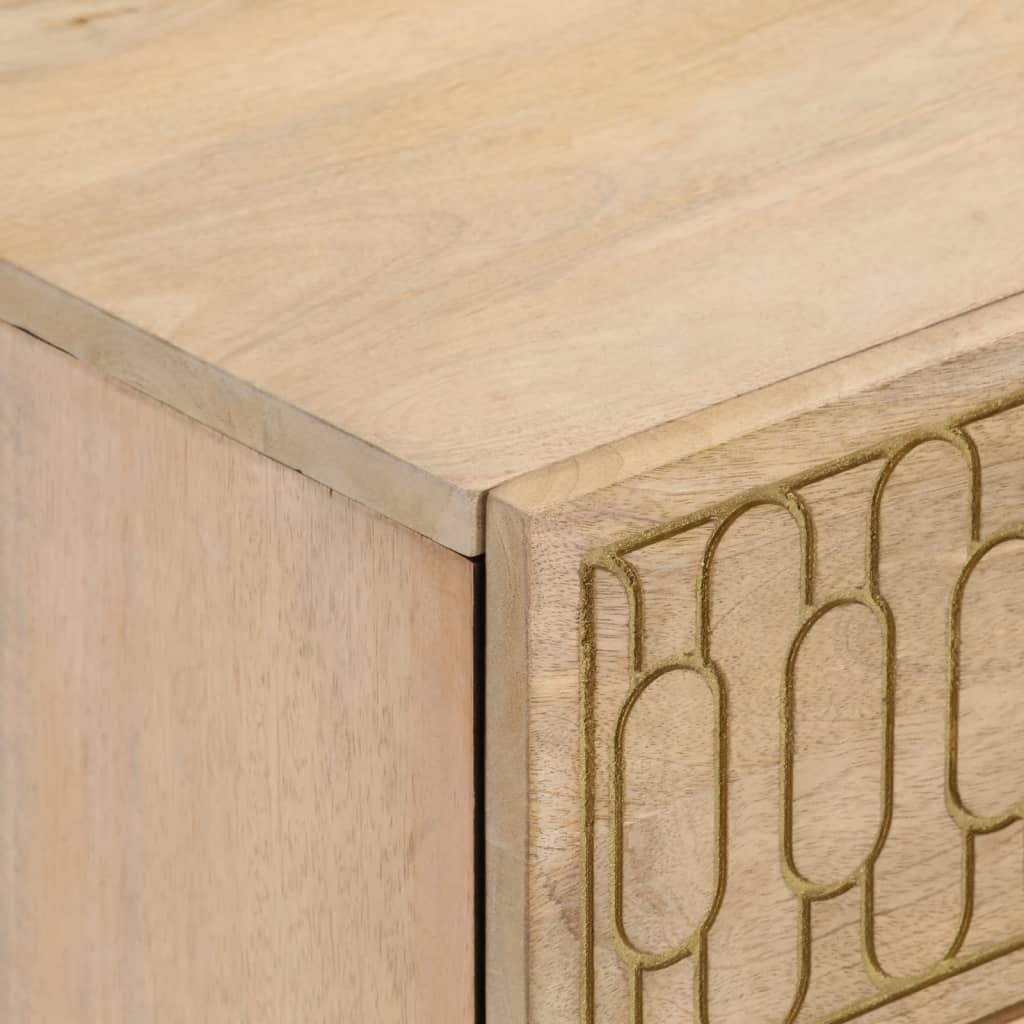 Tables de chevet 2 pcs 40x33x46 cm Bois de manguier solide - XIOS