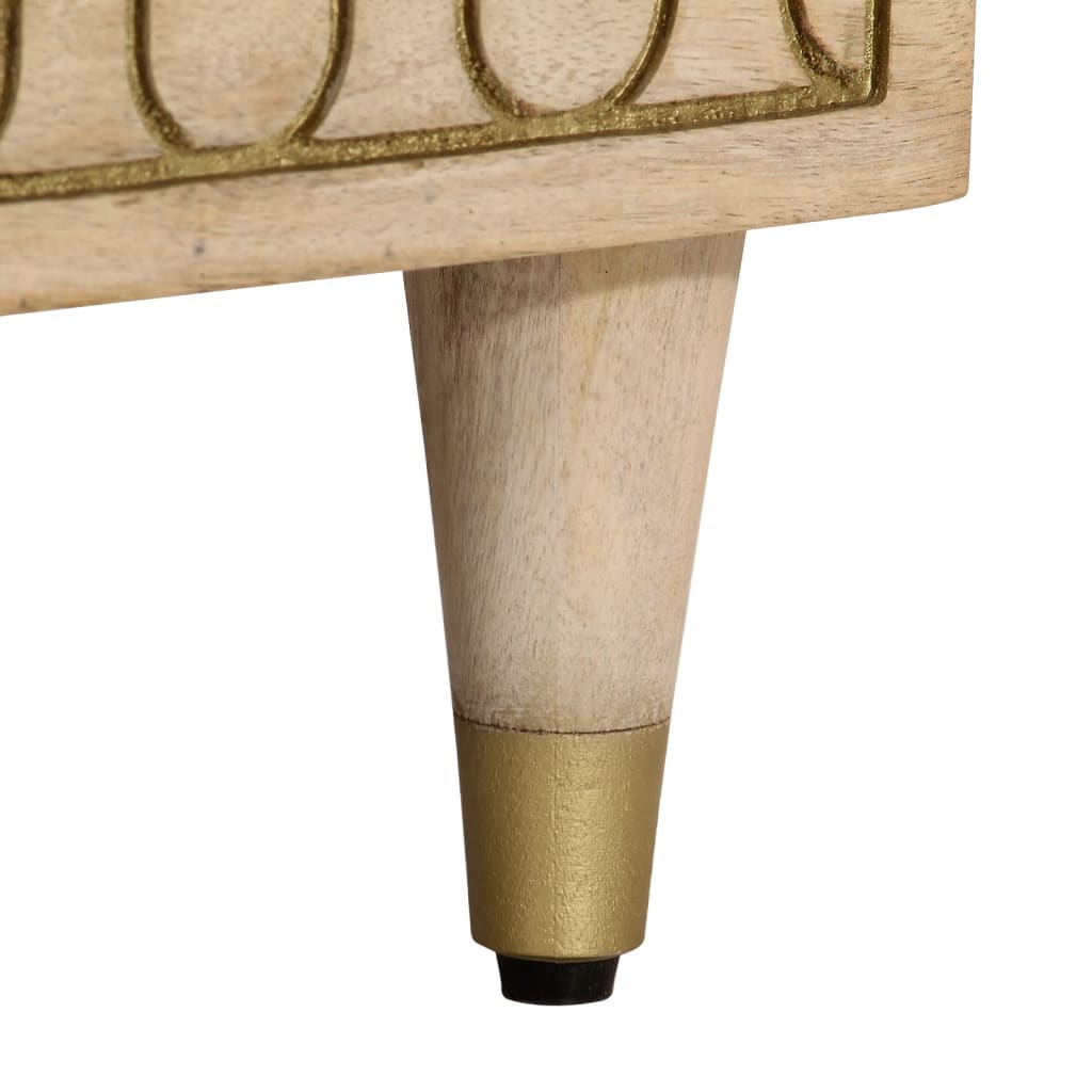 Tables de chevet 2 pcs 40x33x46 cm Bois de manguier solide - XIOS