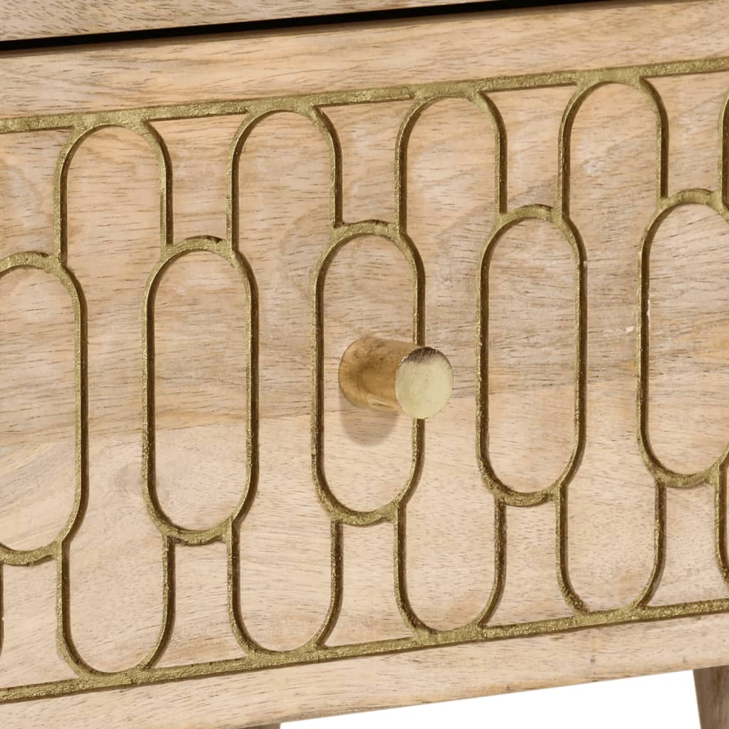 Tables de chevet 2 pcs 40x33x46 cm Bois de manguier solide - XIOS