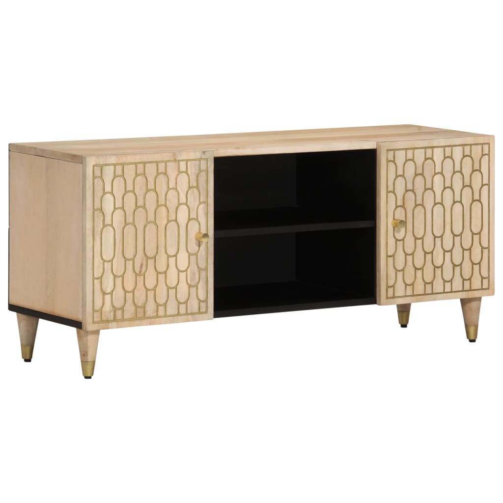Meuble TV 105x33x46 cm Bois massif de manguier - XIOS