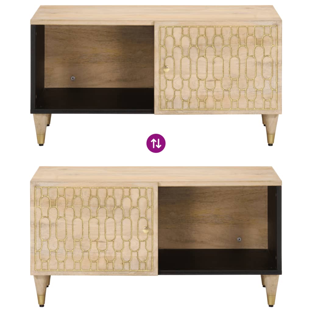 Table basse 80x50x40 cm bois de manguier massif - XIOS