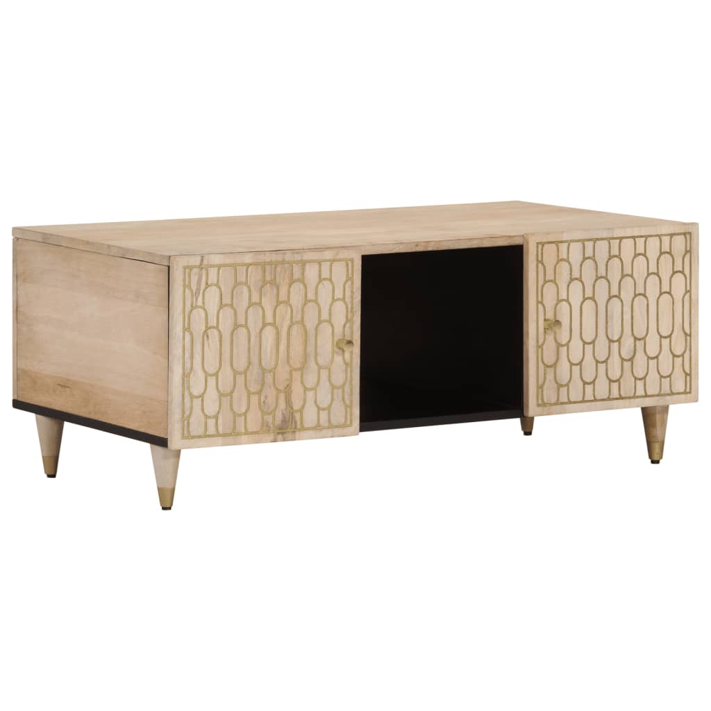 Table basse 100x54x40 cm bois de manguier massif - XIOS