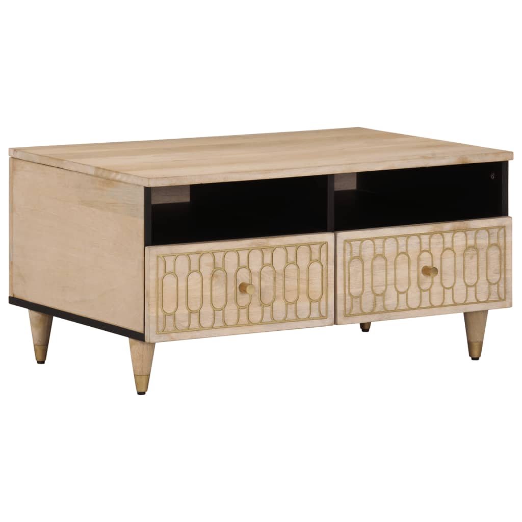 Table basse 80x54x40 cm bois de manguier massif - XIOS