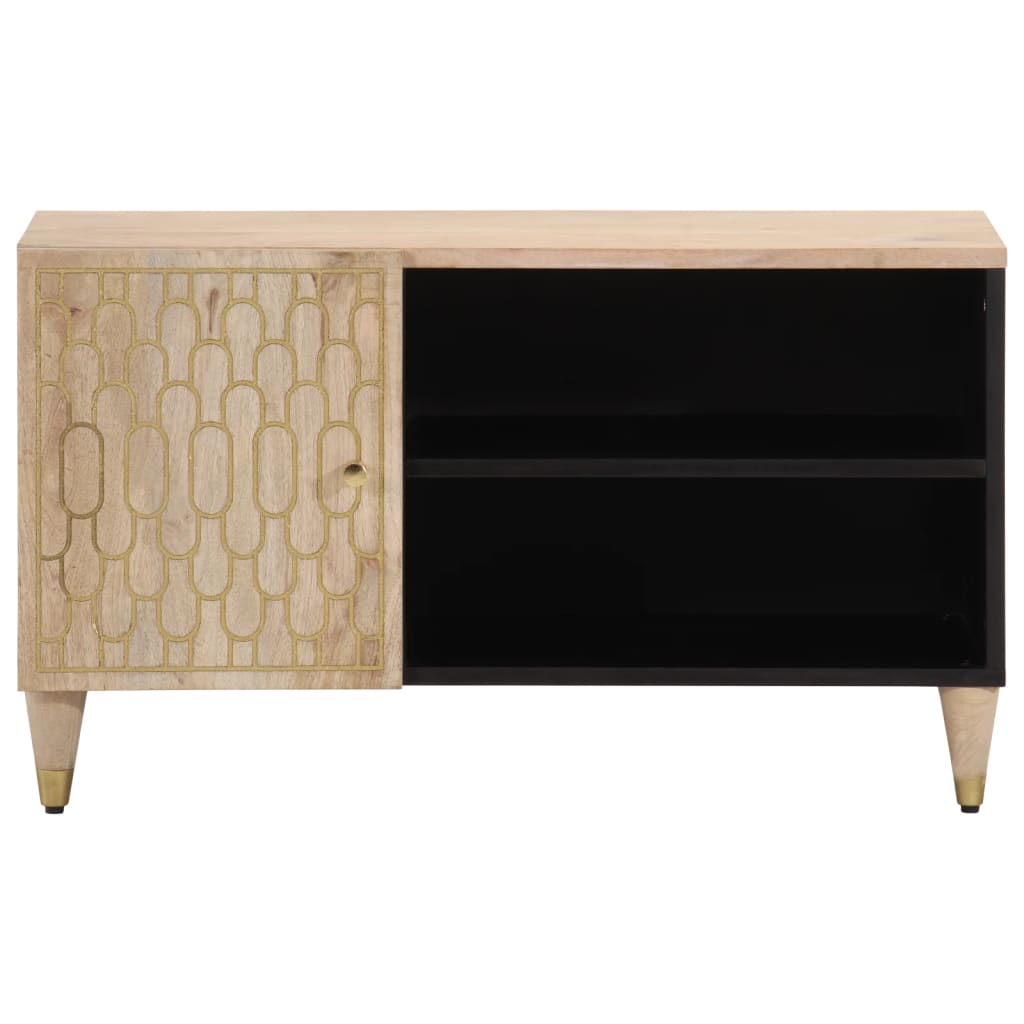 Meuble TV 80x31x46 cm bois massif de manguier Meubles TV vidaXL   