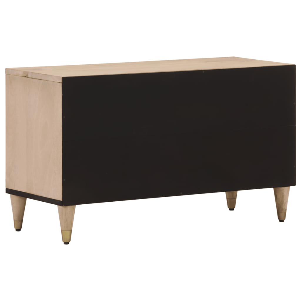 Meuble TV 80x31x46 cm bois massif de manguier Meubles TV vidaXL   