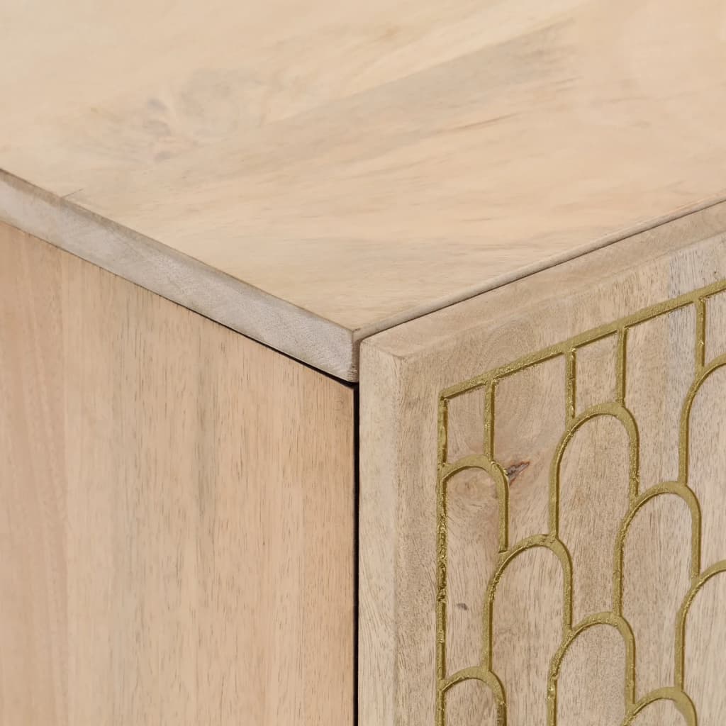 Meuble TV 80x31x46 cm bois massif de manguier Meubles TV vidaXL   