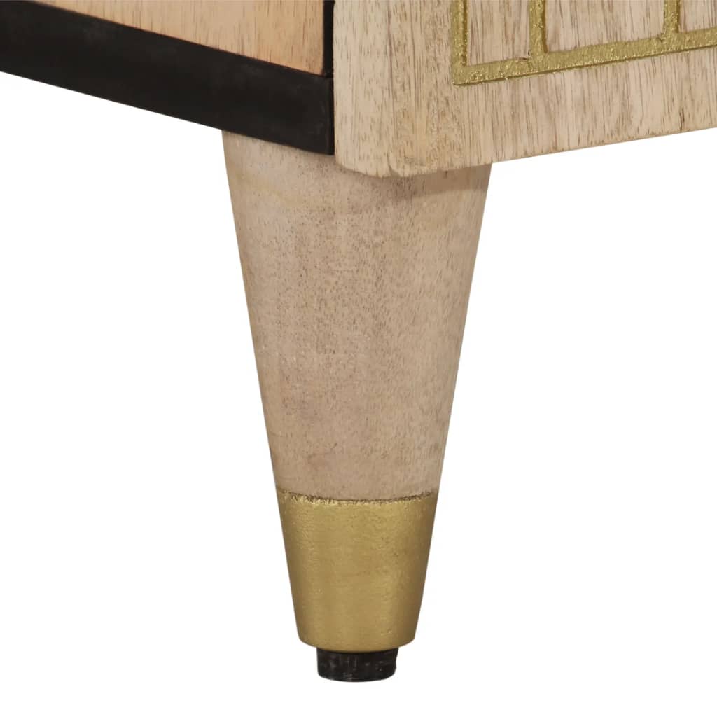 Meuble TV 80x31x46 cm bois massif de manguier Meubles TV vidaXL   