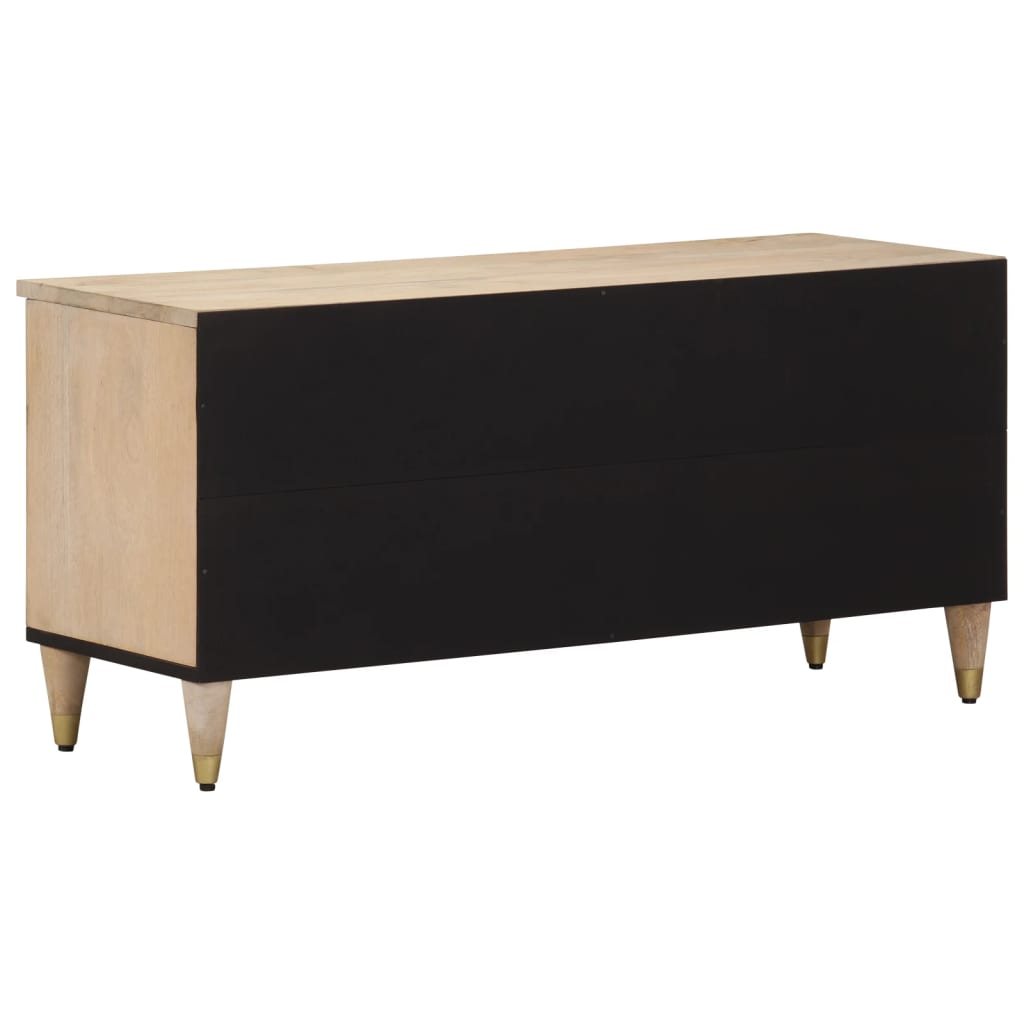 Meuble TV 100x33x46 cm bois massif de manguier - XIOS