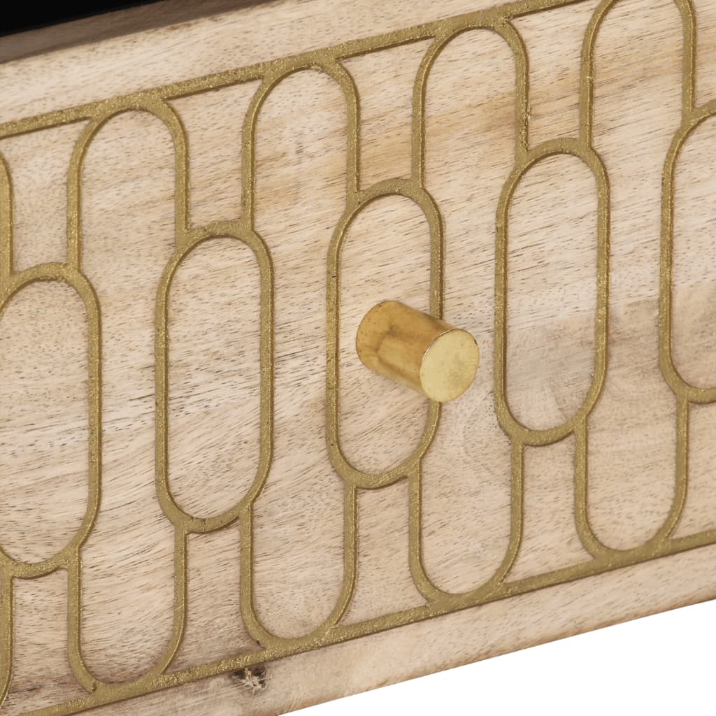 Meuble TV 100x33x46 cm bois massif de manguier - XIOS