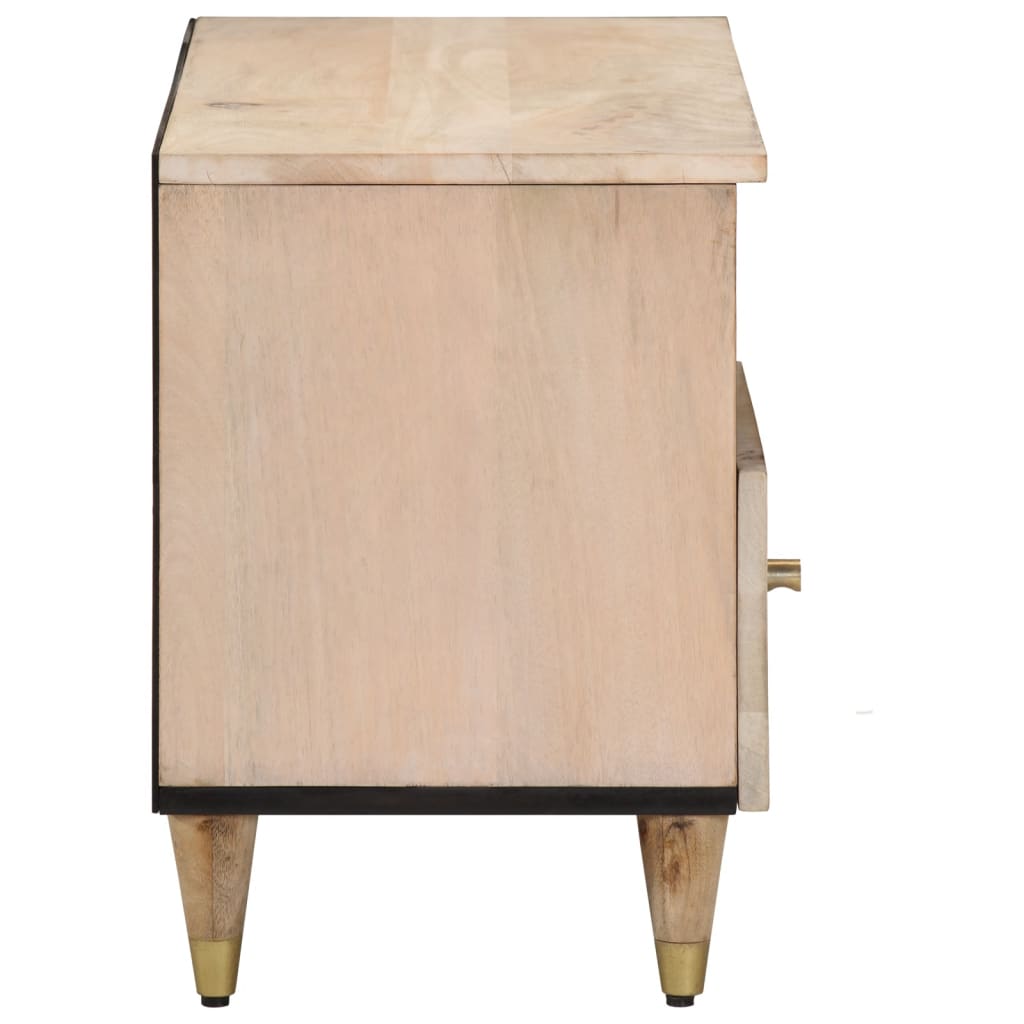 Meuble TV 80x33x46 cm bois massif de manguier - XIOS