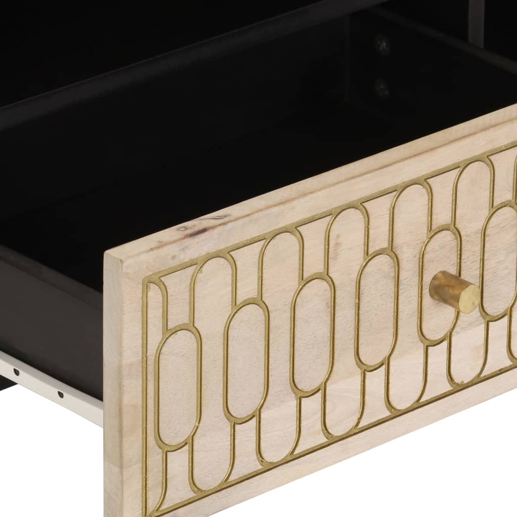 Meuble TV 80x33x46 cm bois massif de manguier - XIOS