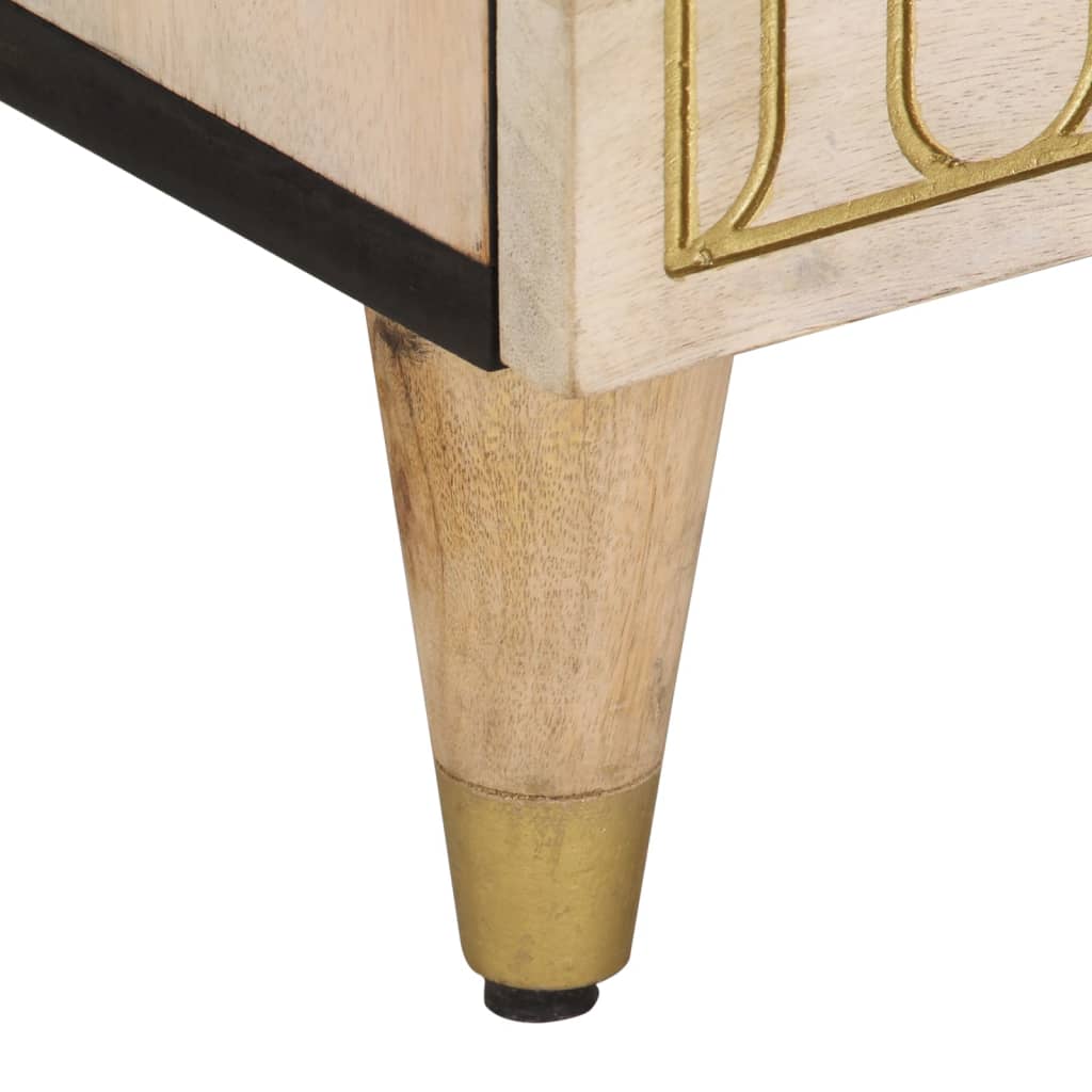 Meuble TV 80x33x46 cm bois massif de manguier - XIOS