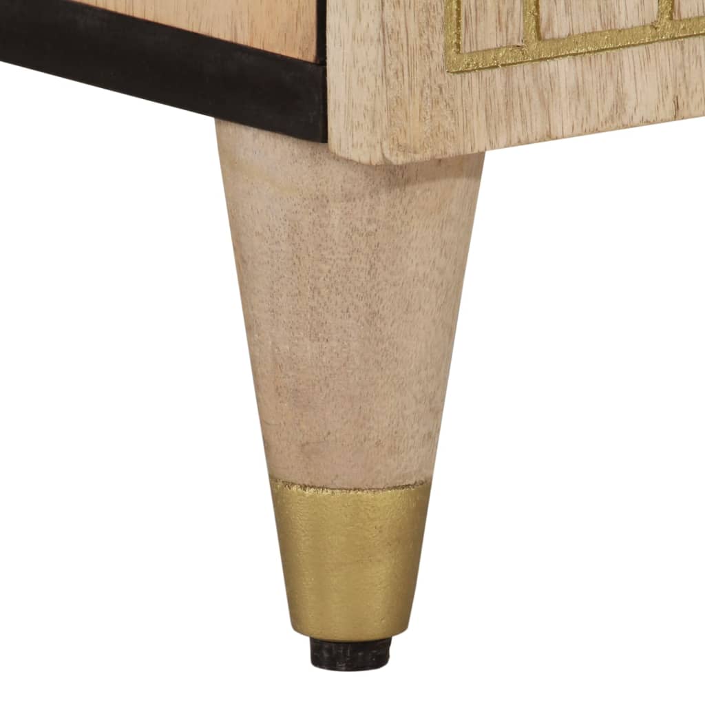 Meuble TV 100x33x46 cm bois massif de manguier - XIOS