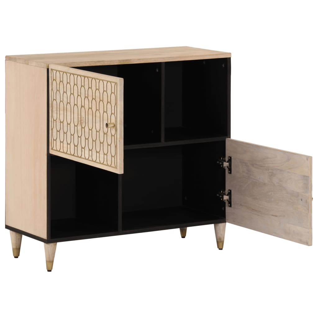Armoire latérale 80x33x75 cm bois massif de manguier - XIOS