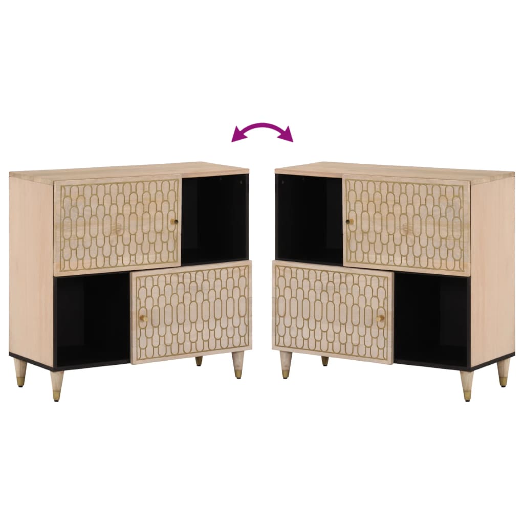 Armoire latérale 80x33x75 cm bois massif de manguier - XIOS