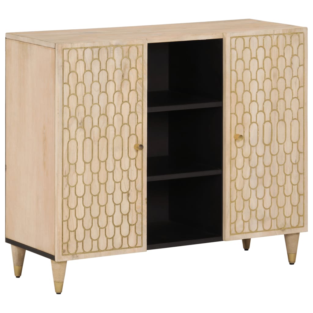 Armoire latérale 90x33x75 cm bois massif de manguier - XIOS