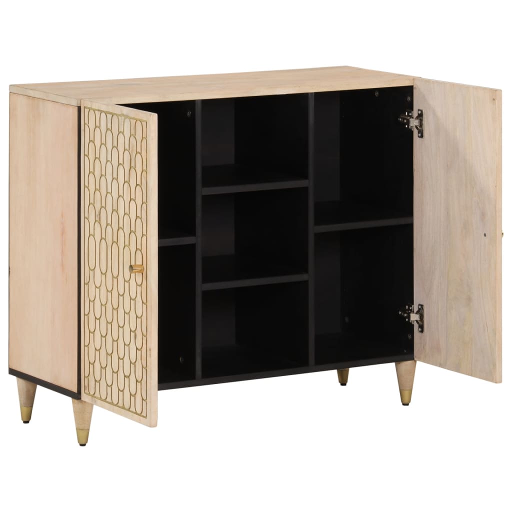 Armoire latérale 90x33x75 cm bois massif de manguier - XIOS