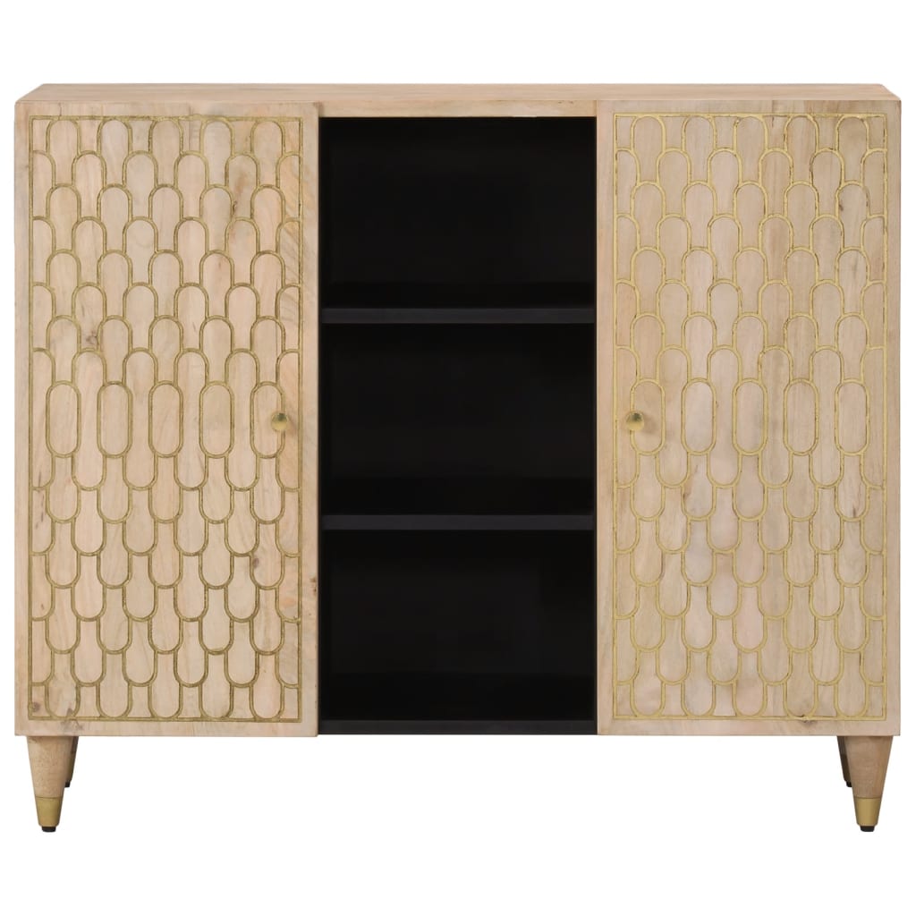 Armoire latérale 90x33x75 cm bois massif de manguier - XIOS