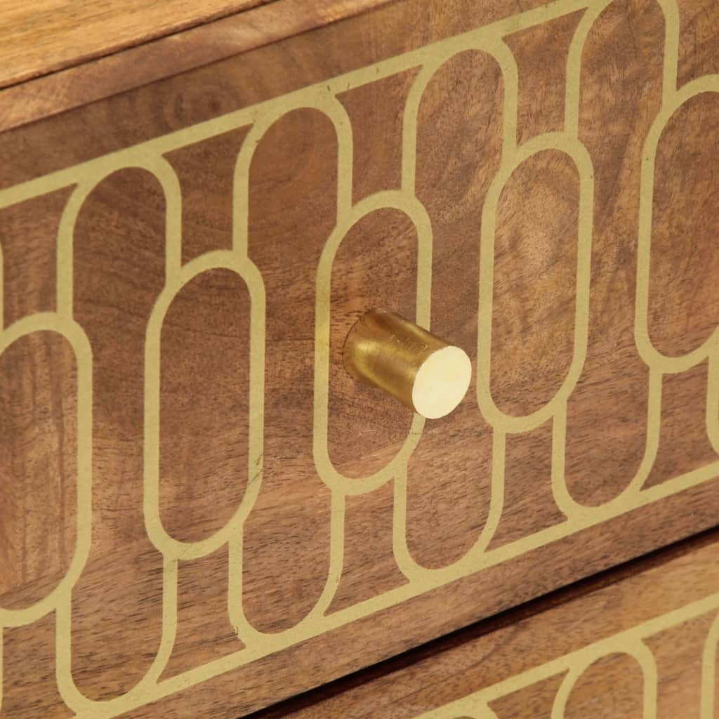 Tables de chevet 2 pcs 40x33x46 cm Bois de manguier solide - XIOS