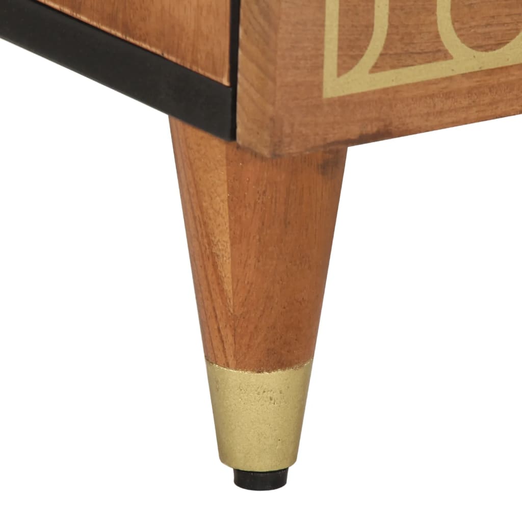 Tables de chevet 2 pcs 40x33x46 cm Bois de manguier solide - XIOS