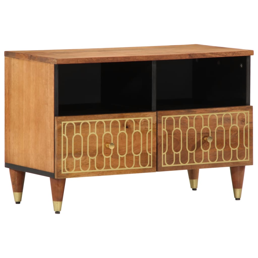 Meuble TV 70x33x46 cm Bois massif de manguier Meubles TV vidaXL