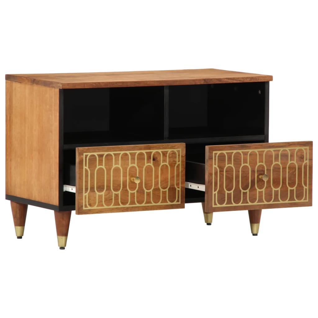 Meuble TV 70x33x46 cm Bois massif de manguier Meubles TV vidaXL