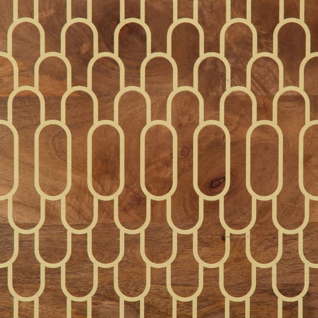 Table de chevet 50x33x60 cm bois de manguier massif