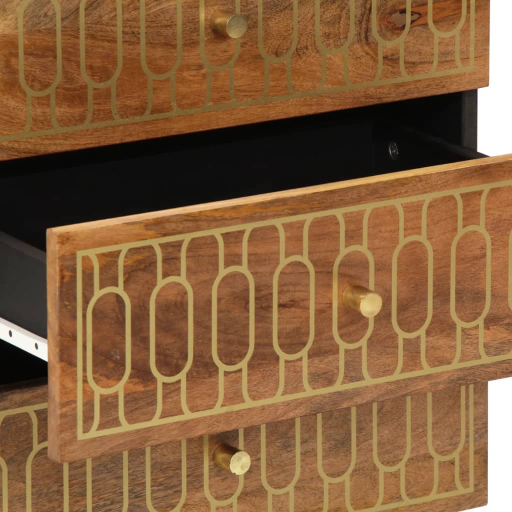 Table de chevet 50x33x62 cm Bois de manguier solide - XIOS