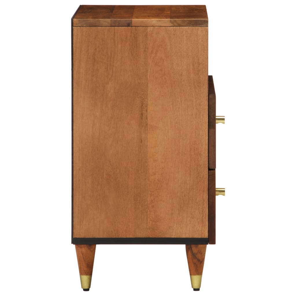 Table de chevet 50x33x62 cm bois de manguier massif - XIOS