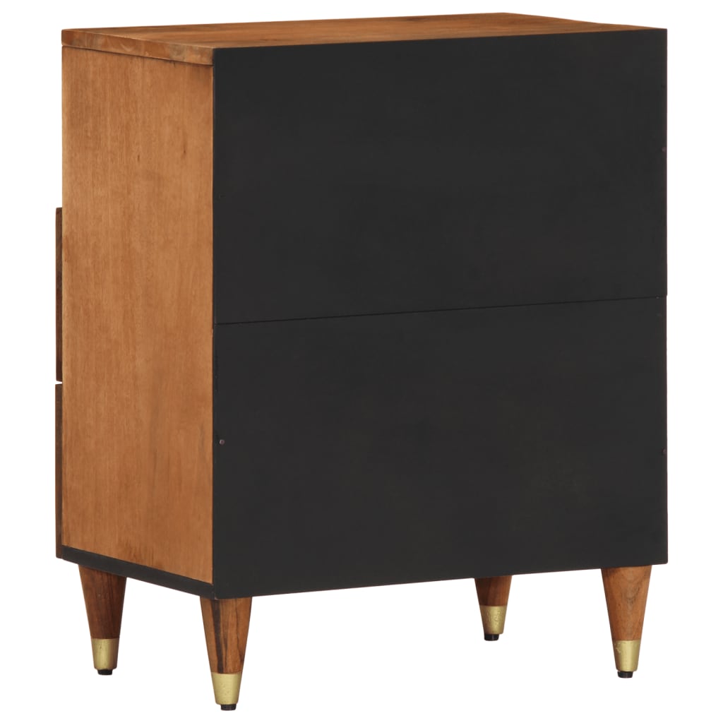 Table de chevet 50x33x62 cm bois de manguier massif - XIOS