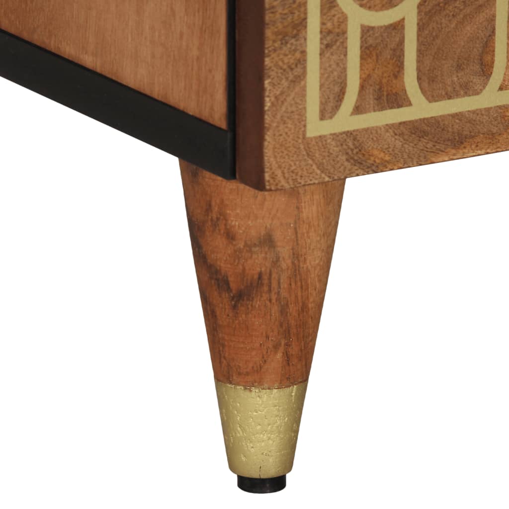 Table de chevet 50x33x62 cm bois de manguier massif - XIOS