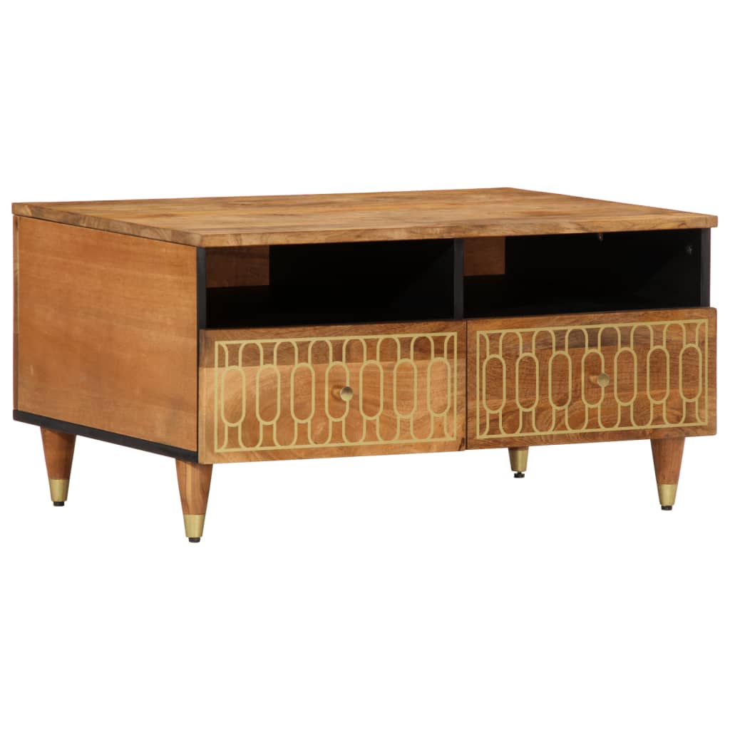 Table basse 80x54x40 cm bois de manguier massif - XIOS