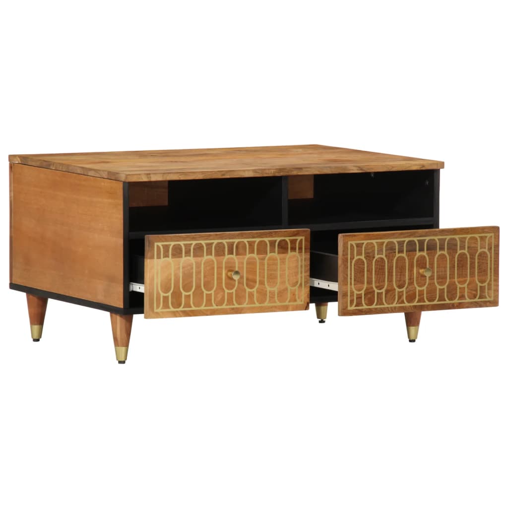 Table basse 80x54x40 cm bois de manguier massif - XIOS