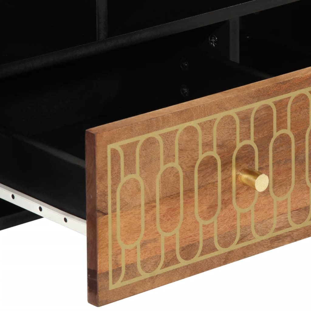 Meuble TV 100x33x46 cm bois massif de manguier Meubles TV vidaXL