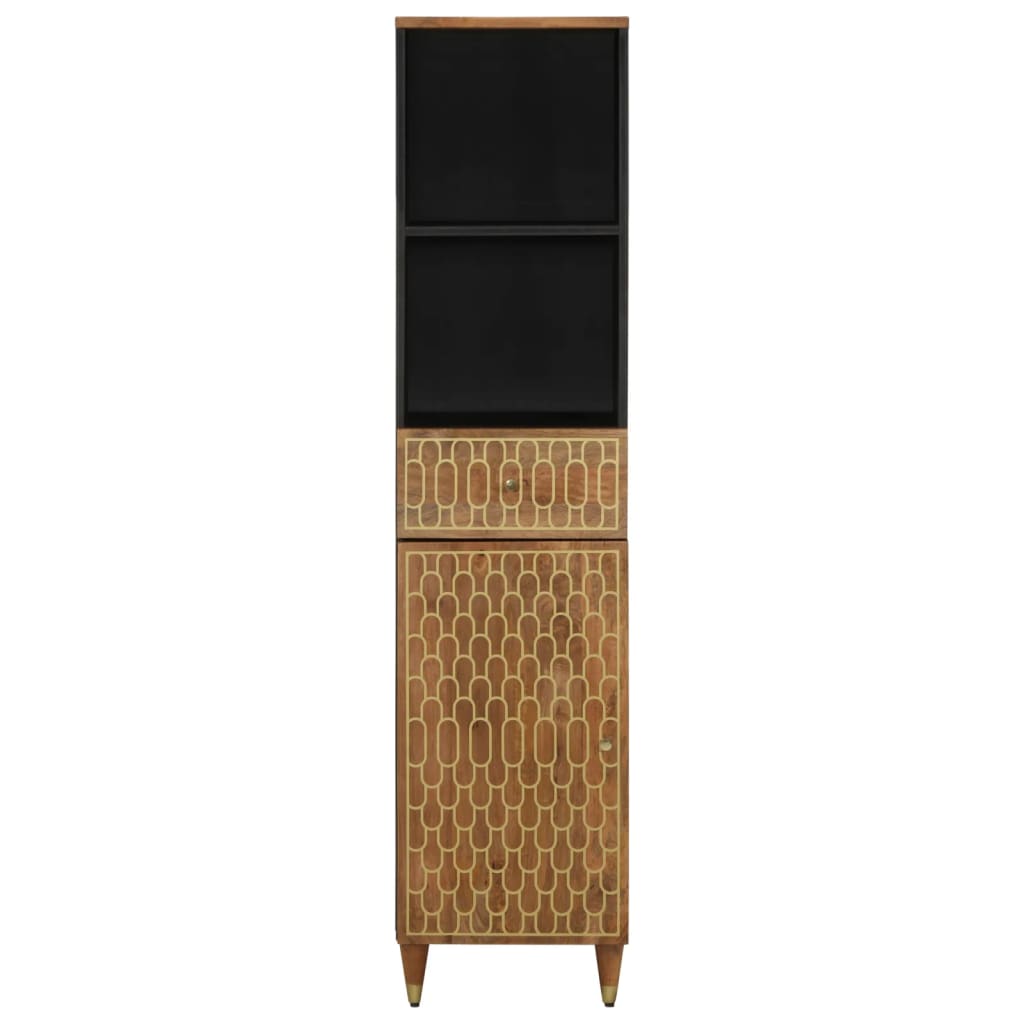 Armoire de salle de bain 38x33x160 cm bois massif de manguier - XIOS