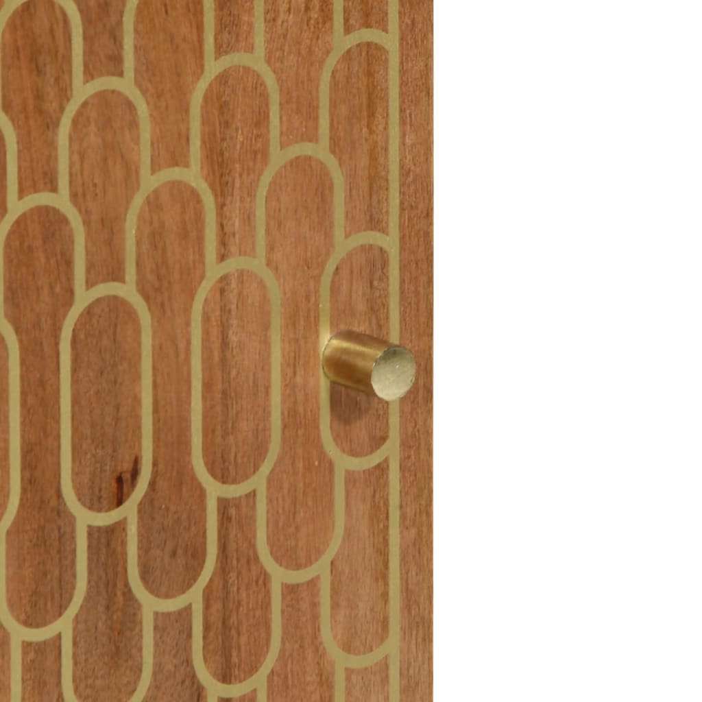 Armoire de salle de bain 38x33x160 cm bois massif de manguier - XIOS