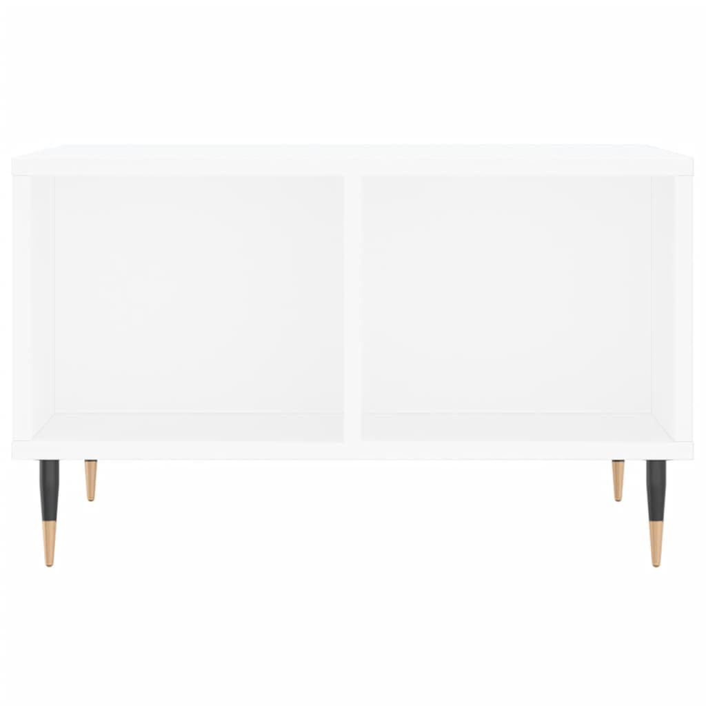 Table basse Blanc 60x50x36,5 cm Bois d'ingénierie - XIOS