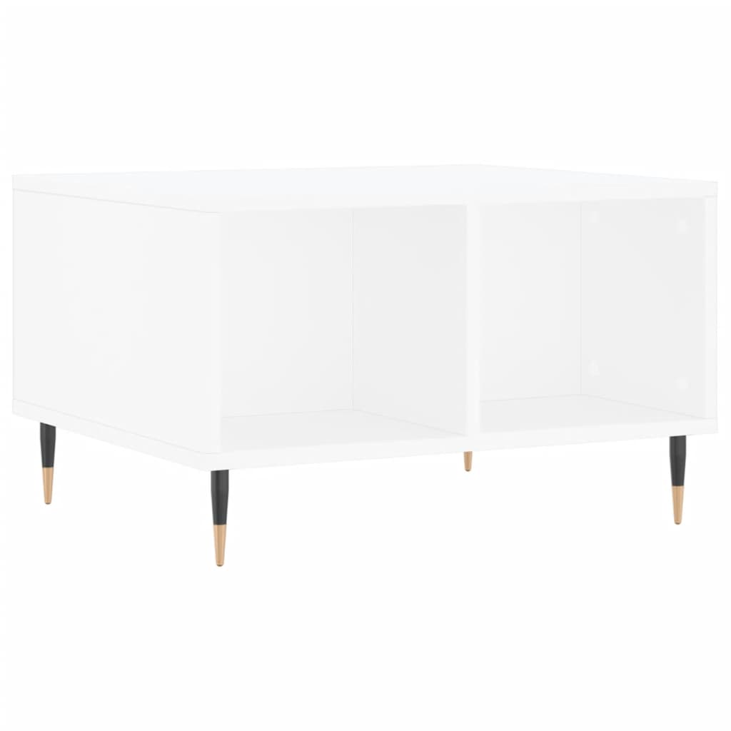 Table basse Blanc 60x50x36,5 cm Bois d'ingénierie - XIOS