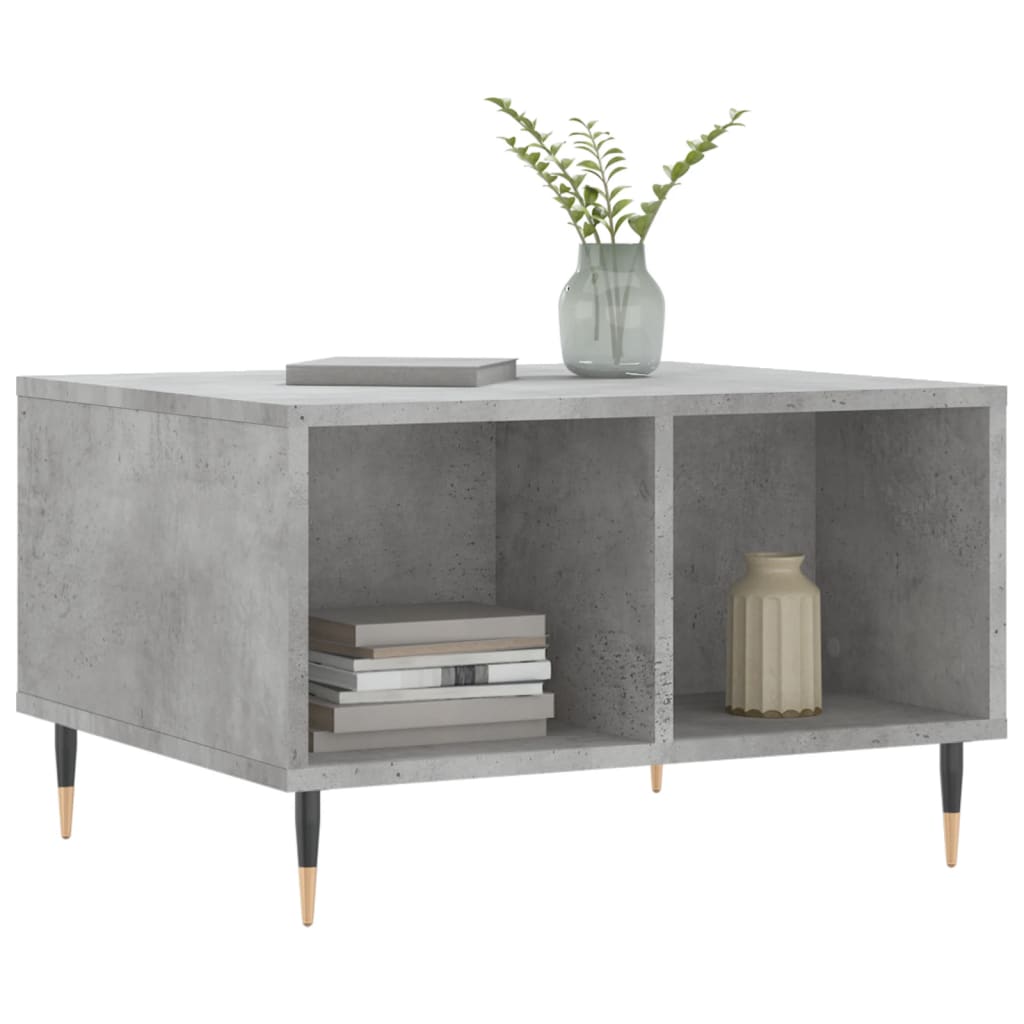 Table basse Gris béton 60x50x36,5 cm Bois d'ingénierie - XIOS