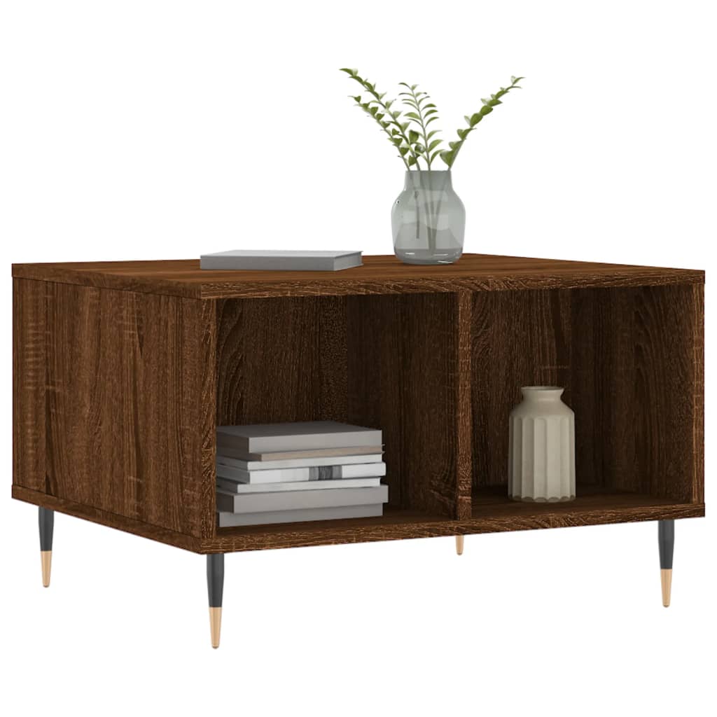 Table basse Chêne marron 60x50x36,5 cm Bois d'ingénierie - XIOS