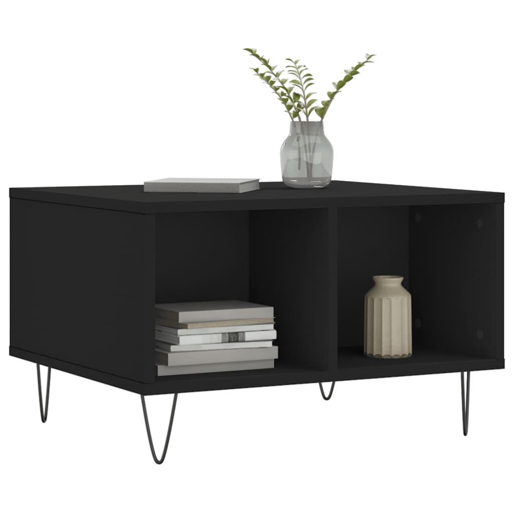 Table basse Noir 60x50x36,5 cm Bois d'ingénierie - XIOS
