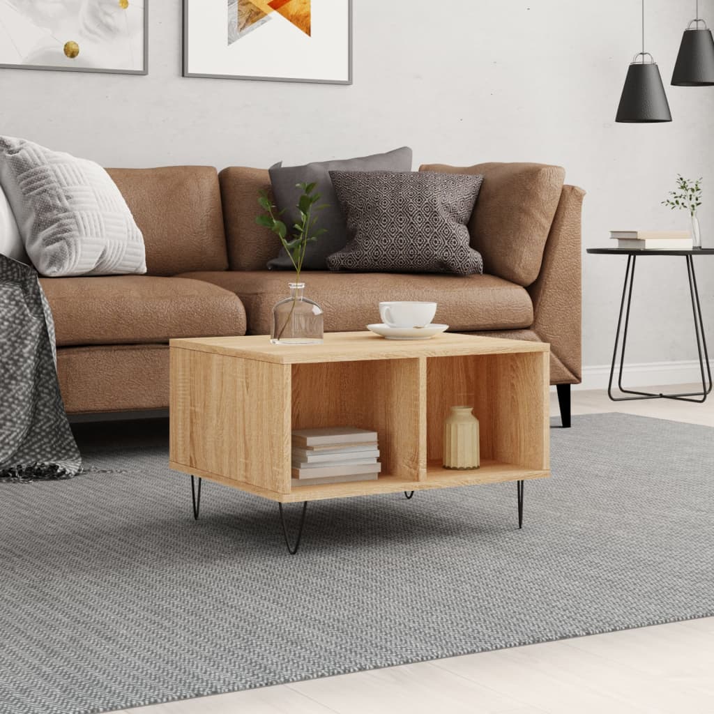 Table basse Chêne sonoma 60x50x36,5 cm Bois d'ingénierie - XIOS