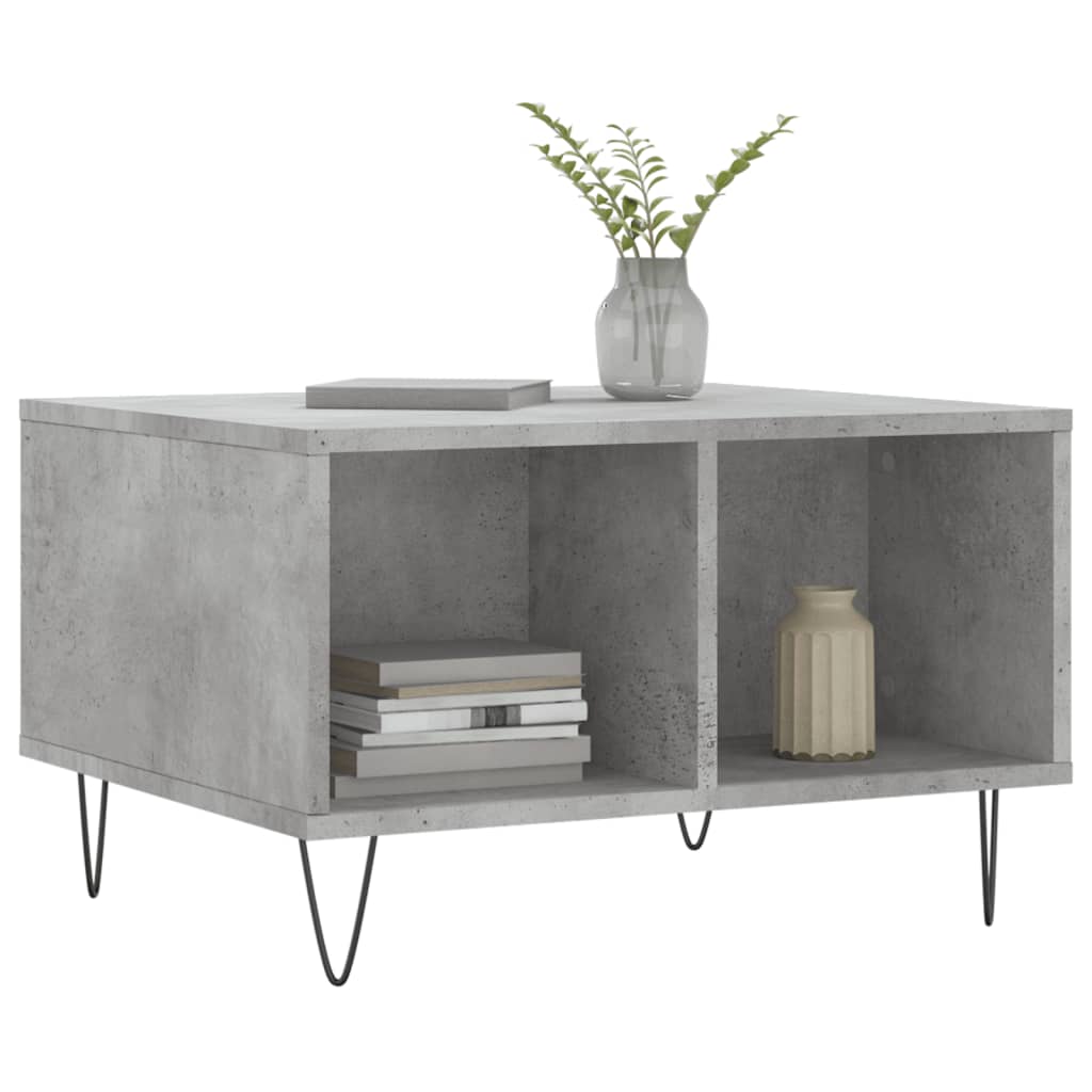 Table basse Gris béton 60x50x36,5 cm Bois d'ingénierie - XIOS